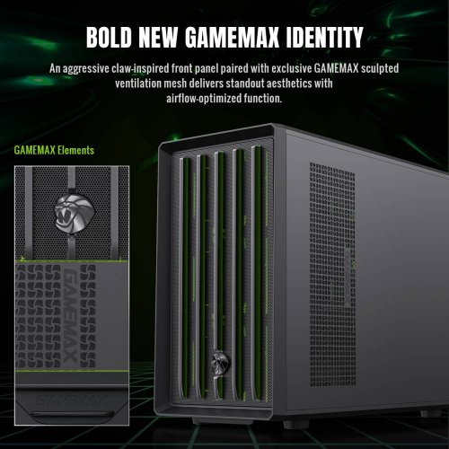 Корпус GAMEMAX Claw 360 Tempered Glass без БП Black купить в Украине: Киев, Днепр, Харьков, Одесса  | Проверка совместимости, низкая цена, отзывы, характеристики от TELEMART фото