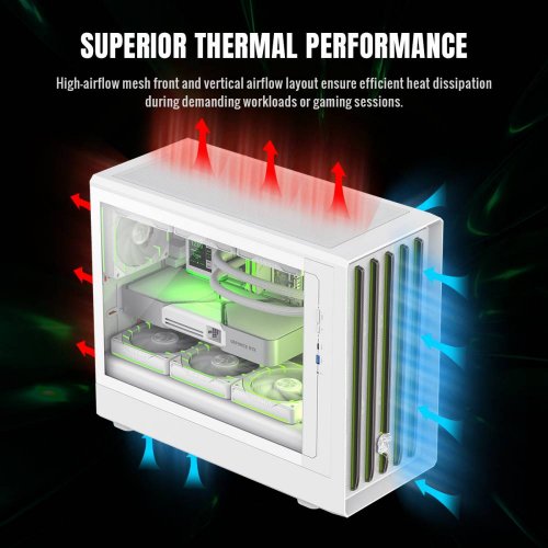 Корпус GAMEMAX Claw 360 Tempered Glass без БЖ White купити в Україні: Київ, Львів, Хмельницький, Тернопіль | Перевірка сумісності, низька ціна, відгуки, характеристики від TELEMART фото