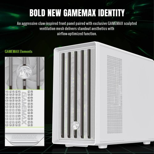 Корпус GAMEMAX Claw 360 Tempered Glass без БЖ White купити в Україні: Київ, Львів, Хмельницький, Тернопіль | Перевірка сумісності, низька ціна, відгуки, характеристики від TELEMART фото