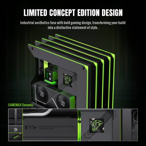 Корпус GAMEMAX Blade Concept без БЖ Black купити в Україні: Київ, Львів, Хмельницький, Тернопіль | Перевірка сумісності, низька ціна, відгуки, характеристики від TELEMART фото