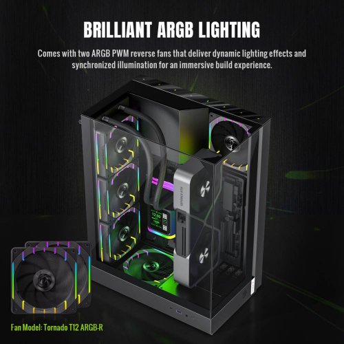 Корпус GAMEMAX T20 Tempered Glass без БЖ Black купити в Україні: Київ, Львів, Хмельницький, Тернопіль | Перевірка сумісності, низька ціна, відгуки, характеристики від TELEMART фото
