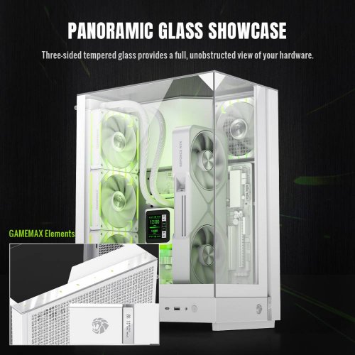 Корпус GAMEMAX T20 Tempered Glass без БЖ White купити в Україні: Київ, Львів, Хмельницький, Тернопіль | Перевірка сумісності, низька ціна, відгуки, характеристики від TELEMART фото