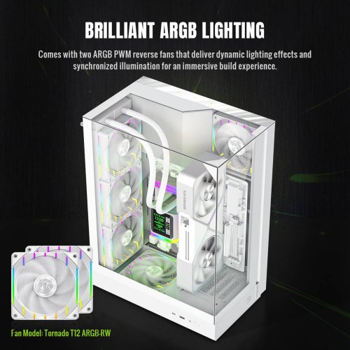 Корпус GAMEMAX T20 Tempered Glass без БЖ White купити в Україні: Київ, Львів, Хмельницький, Тернопіль | Перевірка сумісності, низька ціна, відгуки, характеристики від TELEMART фото