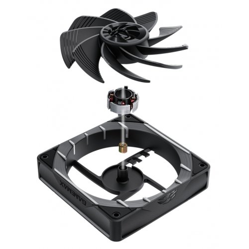 Кулер для корпуса GAMEMAX Tornado T12 ARGB-R (TORNADO T12 ARGB-R) Black купити в Україні: Київ, Львів, Хмельницький, Тернопіль | Перевірка сумісності, низька ціна, відгуки, характеристики від TELEMART фото