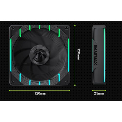Кулер для корпуса GAMEMAX Tornado T12 ARGB-R (TORNADO T12 ARGB-R) Black купити в Україні: Київ, Львів, Хмельницький, Тернопіль | Перевірка сумісності, низька ціна, відгуки, характеристики від TELEMART фото