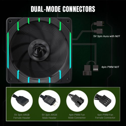 Кулер для корпуса GAMEMAX Tornado T12 ARGB-R (TORNADO T12 ARGB-R) Black купити в Україні: Київ, Львів, Хмельницький, Тернопіль | Перевірка сумісності, низька ціна, відгуки, характеристики від TELEMART фото