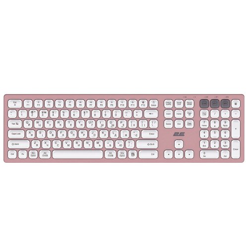 Уценка клавиатура 2E KS270 Wireless (2E-KS270WBPN_UA) Pink/White (Вскрытая упаковка, 813892) купить в Украине: Киев, Днепр, Харьков, Одесса  | Низкая цена, отзывы, характеристики от TELEMART фото