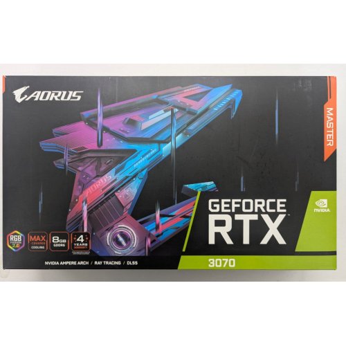 Видеокарта Gigabyte GeForce RTX 3070 AORUS MASTER 8192MB (GV-N3070AORUS M-8GD) (Состояние нового, 813908) купить в Украине: Киев, Днепр, Харьков, Одесса  | Проверка совместимости, низкая цена, отзывы, характеристики от TELEMART фото