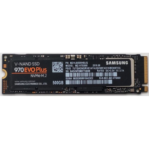 Ssd-диск Samsung 970 EVO Plus V-NAND MLC 500GB M.2 (2280 PCI-E) (MZ-V7S500BW) (Восстановлено продавцом, 813931) купить в Украине: Киев, Днепр, Харьков, Одесса  | Проверка совместимости, низкая цена, отзывы, характеристики от TELEMART фото