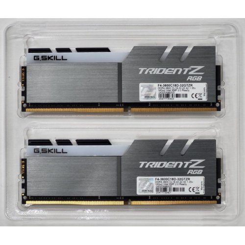 Озп G.Skill DDR4 32GB (2x16GB) 3600Mhz Trident Z RGB (F4-3600C18D-32GTZR) (Відновлено продавцем, 813939) купити в Україні: Київ, Львів, Хмельницький, Тернопіль | Перевірка сумісності, низька ціна, відгуки, характеристики від TELEMART фото
