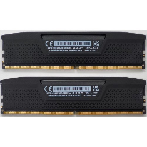Озп Corsair DDR5 32GB (2x16GB) 5200Mhz Vengeance Black (CMK32GX5M2B5200C40) (Відновлено продавцем, 813952) купити в Україні: Київ, Львів, Хмельницький, Тернопіль | Перевірка сумісності, низька ціна, відгуки, характеристики від TELEMART фото