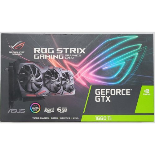 Видеокарта Asus ROG GeForce GTX 1660 Ti STRIX Advanced edition 6144MB (ROG-STRIX-GTX1660TI-A6G-GAMING) (Восстановлено продавцом, 813964) купить в Украине: Киев, Днепр, Харьков, Одесса  | Проверка совместимости, низкая цена, отзывы, характеристики от TELEMART фото