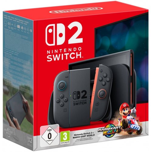 Ігрова консоль Nintendo Switch 2 + Mario Kart World (0045496321529) Black купити в Україні: Київ, Львів, Хмельницький, Тернопіль | Низька ціна, відгуки, характеристики від TELEMART фото