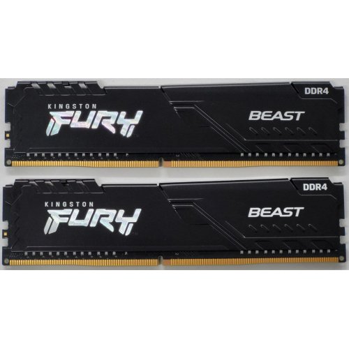 Озп Kingston DDR4 16GB (2x8GB) 3200Mhz FURY Beast Black (KF432C16BBK2/16) (Відновлено продавцем, 814209) купити в Україні: Київ, Львів, Хмельницький, Тернопіль | Перевірка сумісності, низька ціна, відгуки, характеристики від TELEMART фото