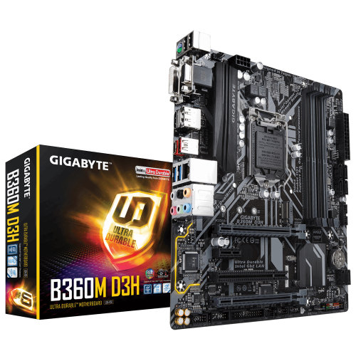 Материнська плата Gigabyte B360M D3H (s1151-V2, Intel B360) (Відновлено продавцем, 814214) купити в Україні: Київ, Львів, Хмельницький, Тернопіль | Перевірка сумісності, низька ціна, відгуки, характеристики від TELEMART фото