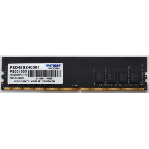 Озу Patriot DDR4 8GB 2400Mhz (PSD48G240081) (Восстановлено продавцом, 814224) купить в Украине: Киев, Днепр, Харьков, Одесса  | Проверка совместимости, низкая цена, отзывы, характеристики от TELEMART фото