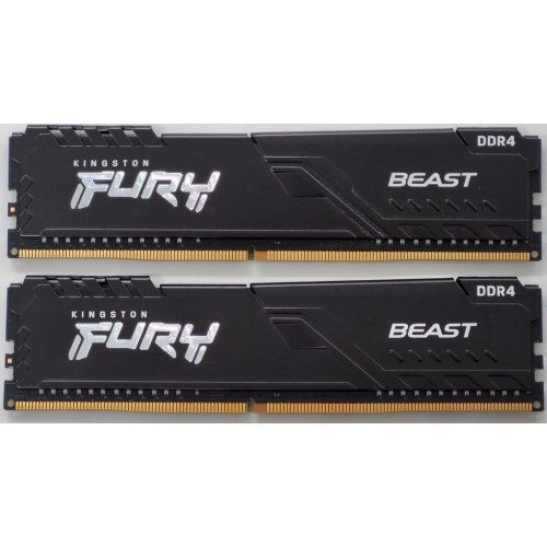 Озп Kingston DDR4 16GB (2x8GB) 3200Mhz FURY Beast Black (KF432C16BBK2/16) (Відновлено продавцем, 814227) купити в Україні: Київ, Львів, Хмельницький, Тернопіль | Перевірка сумісності, низька ціна, відгуки, характеристики від TELEMART фото