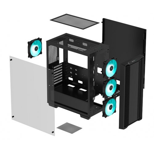 Корпус Deepcool CC560 Tempered Glass без БП (R-CC560-BKGAA4-G-1) Black (Восстановлено продавцом, 814248) купить в Украине: Киев, Днепр, Харьков, Одесса  | Проверка совместимости, низкая цена, отзывы, характеристики от TELEMART фото