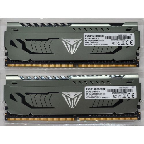 Озу Patriot DDR4 16GB (2x8GB) 3600Mhz Viper Steel (PVS416G360C8K) (Восстановлено продавцом, 814446) купить в Украине: Киев, Днепр, Харьков, Одесса  | Проверка совместимости, низкая цена, отзывы, характеристики от TELEMART фото