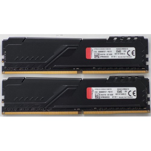 Озп HyperX DDR4 16GB (2x8GB) 3200Mhz Fury Black (HX432C16FB3K2/16) (Відновлено продавцем, 814454) купити в Україні: Київ, Львів, Хмельницький, Тернопіль | Перевірка сумісності, низька ціна, відгуки, характеристики від TELEMART фото