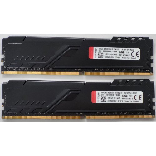 Озп HyperX DDR4 32GB (2x16GB) 3200Mhz Fury Black (HX432C16FB4K2/32) (Відновлено продавцем, 814458) купити в Україні: Київ, Львів, Хмельницький, Тернопіль | Перевірка сумісності, низька ціна, відгуки, характеристики від TELEMART фото