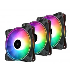 Набір кулерів для корпусу Deepcool CF120 PLUS ARGB 3 in 1 (DP-F12-AR-CF120P-3P) (Відновлено продавцем, 814596)