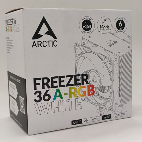 Кулер Arctic Freezer 36 A-RGB (ACFRE00125A) White (Відновлено продавцем, 814619) купити в Україні: Київ, Львів, Хмельницький, Тернопіль | Перевірка сумісності, низька ціна, відгуки, характеристики від TELEMART фото
