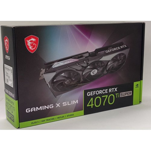 Видеокарта MSI GeForce RTX 4070 Ti SUPER GAMING X SLIM 16384MB (RTX 4070 Ti SUPER 16G GAMING X SLIM) (Восстановлено продавцом, 814623) купить в Украине: Киев, Днепр, Харьков, Одесса  | Проверка совместимости, низкая цена, отзывы, характеристики от TELEMART фото