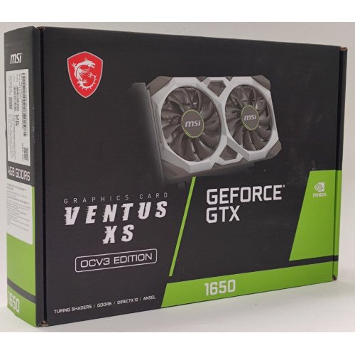 Видеокарта MSI GeForce GTX 1650 D6 VENTUS XS OC 4096MB (GTX 1650 D6 VENTUS XS OCV2) (Восстановлено продавцом, 814624) купить в Украине: Киев, Днепр, Харьков, Одесса  | Проверка совместимости, низкая цена, отзывы, характеристики от TELEMART фото