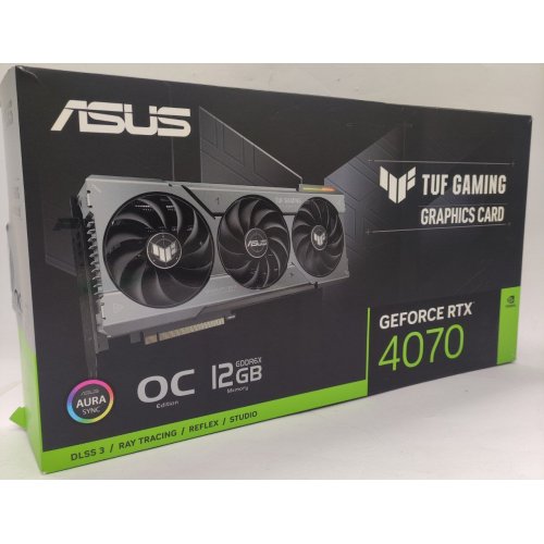 Відеокарта Asus TUF GeForce RTX 4070 Gaming OC 12288MB (TUF-RTX4070-O12G-GAMING) (Відновлено продавцем, 814666) купити в Україні: Київ, Львів, Хмельницький, Тернопіль | Перевірка сумісності, низька ціна, відгуки, характеристики від TELEMART фото