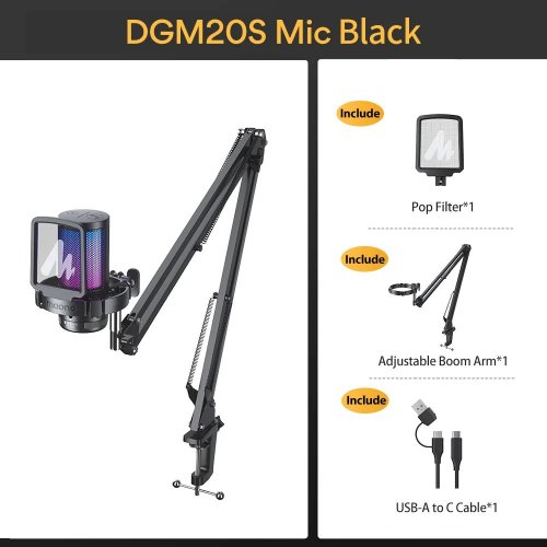 Микрофон Maono DGM20S Black купить в Украине: Киев, Днепр, Харьков, Одесса  | Низкая цена, отзывы, характеристики от TELEMART фото