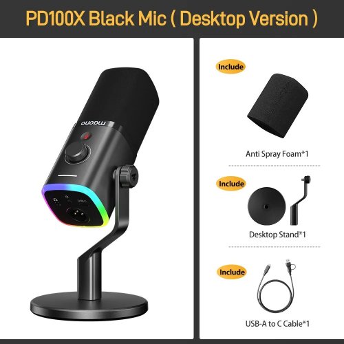 Микрофон Maono PD100X Black купить в Украине: Киев, Днепр, Харьков, Одесса  | Низкая цена, отзывы, характеристики от TELEMART фото