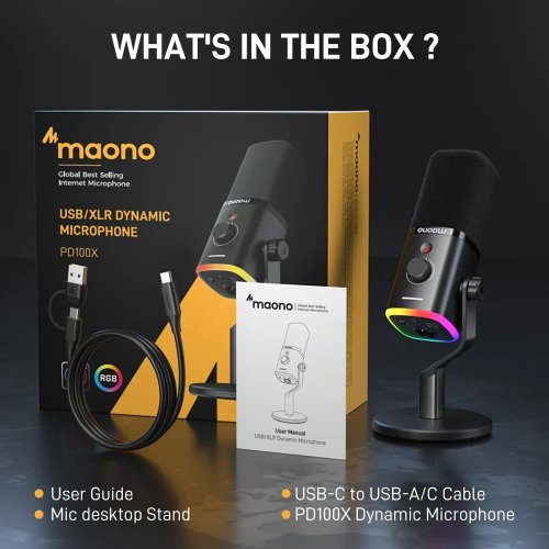 Микрофон Maono PD100X Black купить в Украине: Киев, Днепр, Харьков, Одесса  | Низкая цена, отзывы, характеристики от TELEMART фото