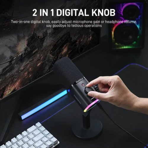 Мікрофон Maono PD100XS Black купити в Україні: Київ, Львів, Хмельницький, Тернопіль, Івано-Франківськ | Низька ціна, відгуки, характеристики від TELEMART фото