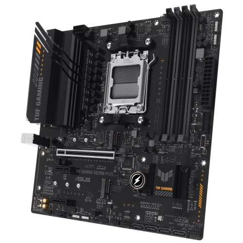 Уценка материнская плата Asus TUF GAMING A620M-PLUS (sAM5, AMD A620) (Следы использования, 814827) купить в Украине: Киев, Днепр, Харьков, Одесса  | Проверка совместимости, низкая цена, отзывы, характеристики от TELEMART фото