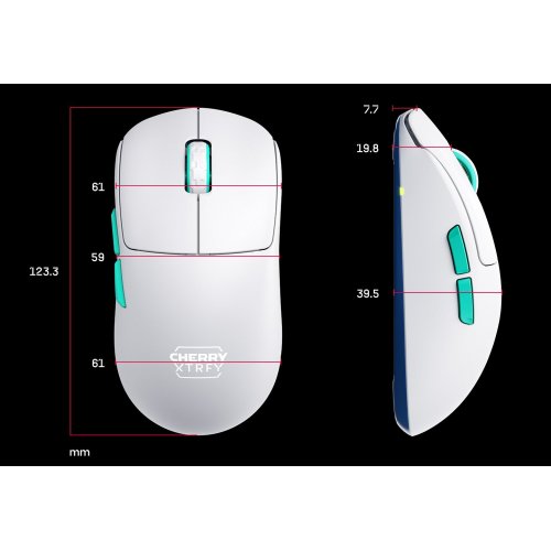 Уцінка миша Cherry Xtrfy M68 Wireless RGB (CX-M68W-WHITE) White (Розкрита упаковка, 814924) купити в Україні: Київ, Львів, Хмельницький, Тернопіль | Низька ціна, відгуки, характеристики від TELEMART фото