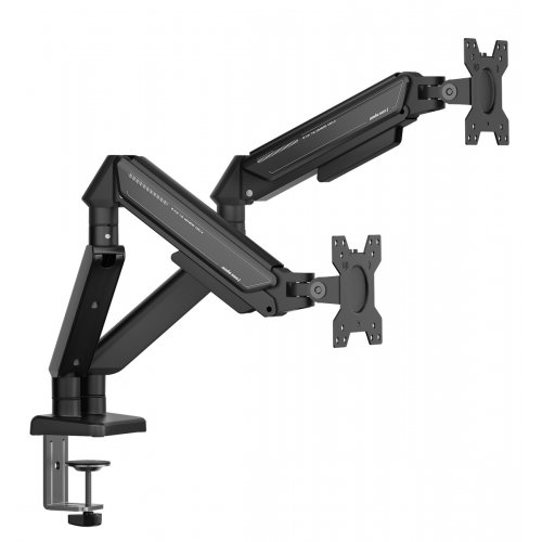 Настольное крепление для двух мониторов Anda Seat Stealth II Duo 17-32" (AD-W-A6D-2S-BB) Black купить в Украине: Киев, Днепр, Харьков, Одесса  | Низкая цена, отзывы, характеристики от TELEMART фото