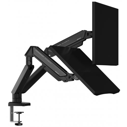 Настольное крепление для двух мониторов Anda Seat Stealth II Duo 17-32" (AD-W-A6D-2S-BB) Black купить в Украине: Киев, Днепр, Харьков, Одесса  | Низкая цена, отзывы, характеристики от TELEMART фото