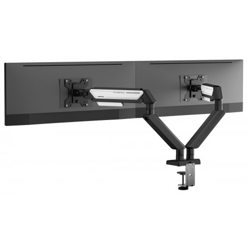 Настольное крепление для двух мониторов Anda Seat Stealth II Duo 17-32" (AD-W-A6D-2S-BW) Black/White купить в Украине: Киев, Днепр, Харьков, Одесса  | Низкая цена, отзывы, характеристики от TELEMART фото
