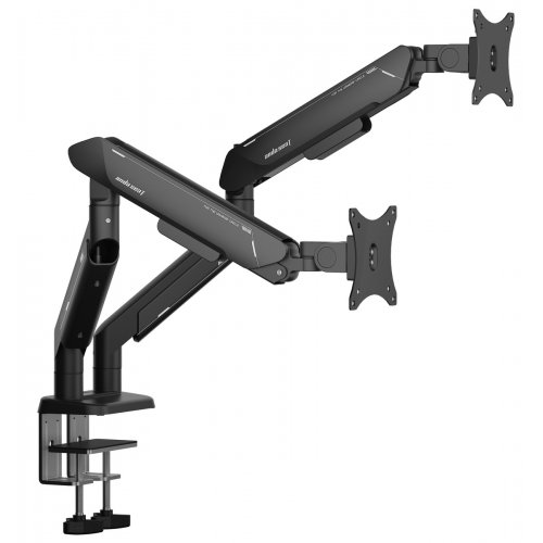 Настольное крепление для двух мониторов Anda Seat Stealth Pro II Duo 17-42" (AD-W-A9-2S-BB) Black купить в Украине: Киев, Днепр, Харьков, Одесса  | Низкая цена, отзывы, характеристики от TELEMART фото