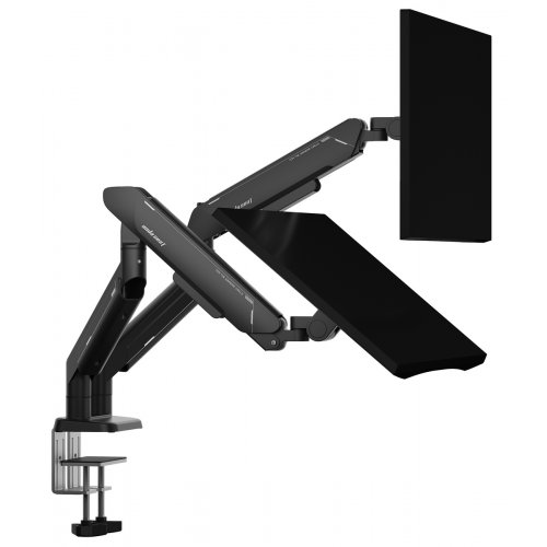 Настольное крепление для двух мониторов Anda Seat Stealth Pro II Duo 17-42" (AD-W-A9-2S-BB) Black купить в Украине: Киев, Днепр, Харьков, Одесса  | Низкая цена, отзывы, характеристики от TELEMART фото