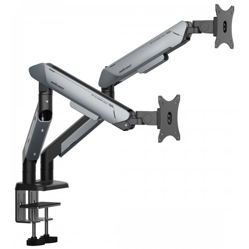 Настольное крепление для двух мониторов Anda Seat Stealth Pro II Duo 17-42" (AD-W-A9-2S-BT) Titanium купить в Украине: Киев, Днепр, Харьков, Одесса  | Низкая цена, отзывы, характеристики от TELEMART фото