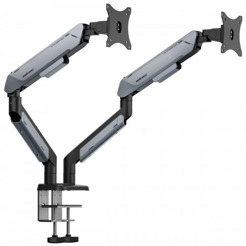 Настольное крепление для двух мониторов Anda Seat Stealth Pro II Duo 17-42" (AD-W-A9-2S-BT) Titanium купить в Украине: Киев, Днепр, Харьков, Одесса  | Низкая цена, отзывы, характеристики от TELEMART фото