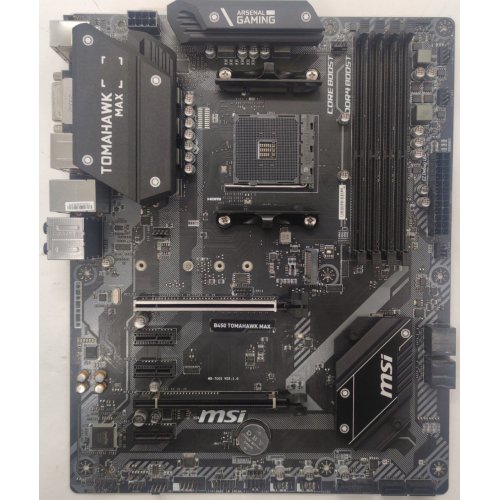 Материнская плата MSI B450 TOMAHAWK MAX (sAM4, AMD B450) (Восстановлено продавцом, 814986) купить в Украине: Киев, Днепр, Харьков, Одесса  | Проверка совместимости, низкая цена, отзывы, характеристики от TELEMART фото