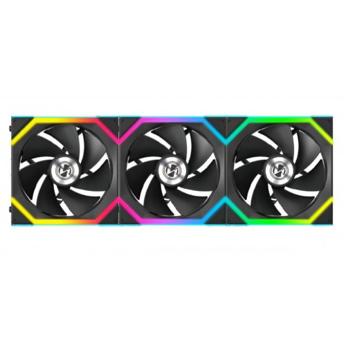 Набор кулеров для корпуса Lian Li Uni Fan SL Wireless 120 Reverse Blade 3 in 1 (G99.12RSL1W3B.00) Black купить в Украине: Киев, Днепр, Харьков, Одесса  | Проверка совместимости, низкая цена, отзывы, характеристики от TELEMART фото
