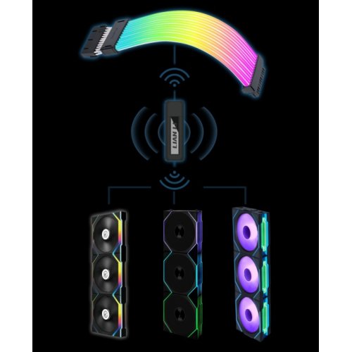 Набор кулеров для корпуса Lian Li Uni Fan SL-INF Wireless 120 Reverse Blade 3 in 1 (G99.12RSLIN1W3B.00) Black купить в Украине: Киев, Днепр, Харьков, Одесса  | Проверка совместимости, низкая цена, отзывы, характеристики от TELEMART фото