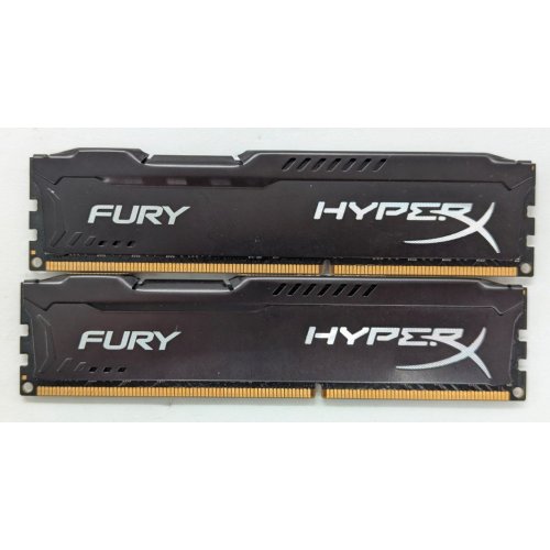 Озу HyperX DDR3 16GB (2x8GB) 1600MHz FURY Black (HX316C10FBK2/16) (Восстановлено продавцом, 815159) купить в Украине: Киев, Днепр, Харьков, Одесса  | Проверка совместимости, низкая цена, отзывы, характеристики от TELEMART фото