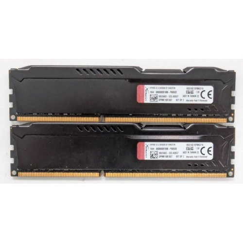 Озу HyperX DDR3 16GB (2x8GB) 1600MHz FURY Black (HX316C10FBK2/16) (Восстановлено продавцом, 815159) купить в Украине: Киев, Днепр, Харьков, Одесса  | Проверка совместимости, низкая цена, отзывы, характеристики от TELEMART фото