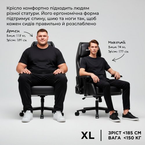Ігрове крісло Anda Seat X1 Gaming Sofa (AD-W-SF01-04-B-PV) Black купити в Україні: Київ, Львів, Хмельницький, Тернопіль, Івано-Франківськ | Низька ціна, відгуки, характеристики від TELEMART фото