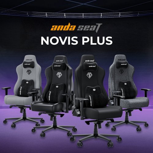 Ігрове крісло Anda Seat Novis Plus XL (AD23YC-XL-01-B-PV-B04) Black купити в Україні: Київ, Львів, Хмельницький, Тернопіль | Низька ціна, відгуки, характеристики від TELEMART фото